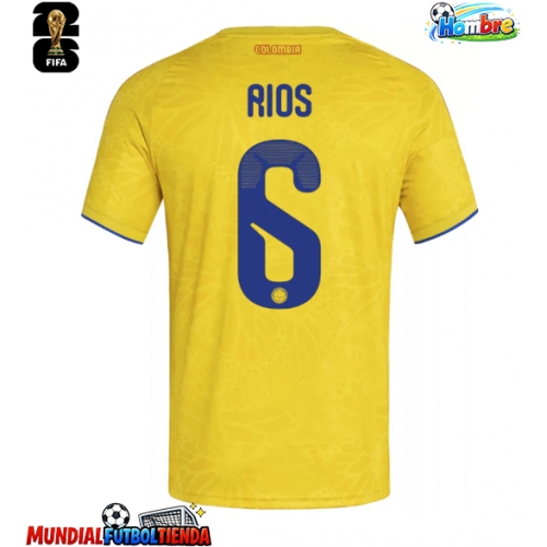 Camiseta Colombia Richard Rios #6 Primera Equipación Replica Mundial 2026 mangas cortas
